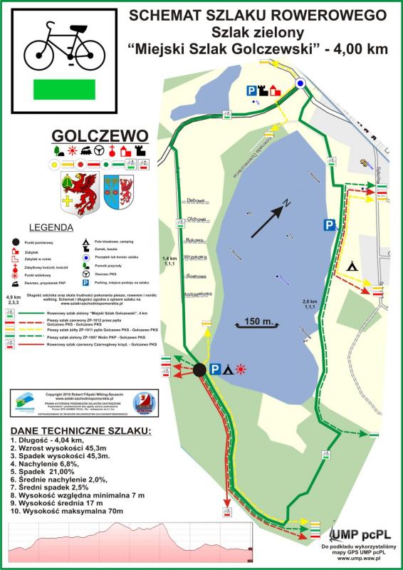 Szlak rowerowy zielony "Miejski Szlak Golczewski", 4 km
