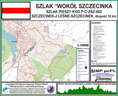 P-c-ZSZ-002, (PTTK ZP-1096-c) Szlak czerwony pieszy "Wokół Szczecinka" 18 km