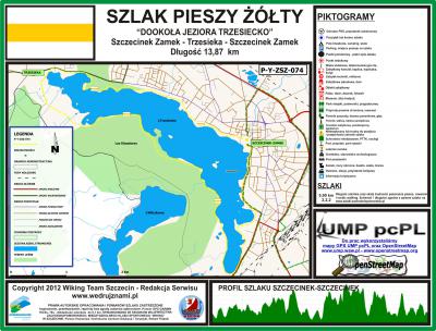 P-Y-ZSZ-074 (PTTK ZP-1097y) żółty, SZCZECINEK, zamek - SZCZECINEK, zamek, 13,87 km
