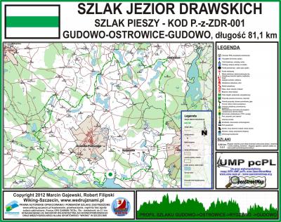 P-z-ZDR-001, PTTK ZP-1102-z Zielony Szlak Pieszy "Szlak Jezior Drawskich" - 81,1 km