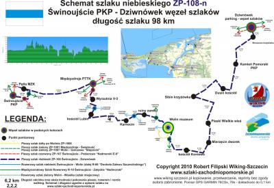 Szlak niebieski pieszy ZP-108-n - "Nad Bałtykiem i Zalewem Szczecińskim" - 98 km